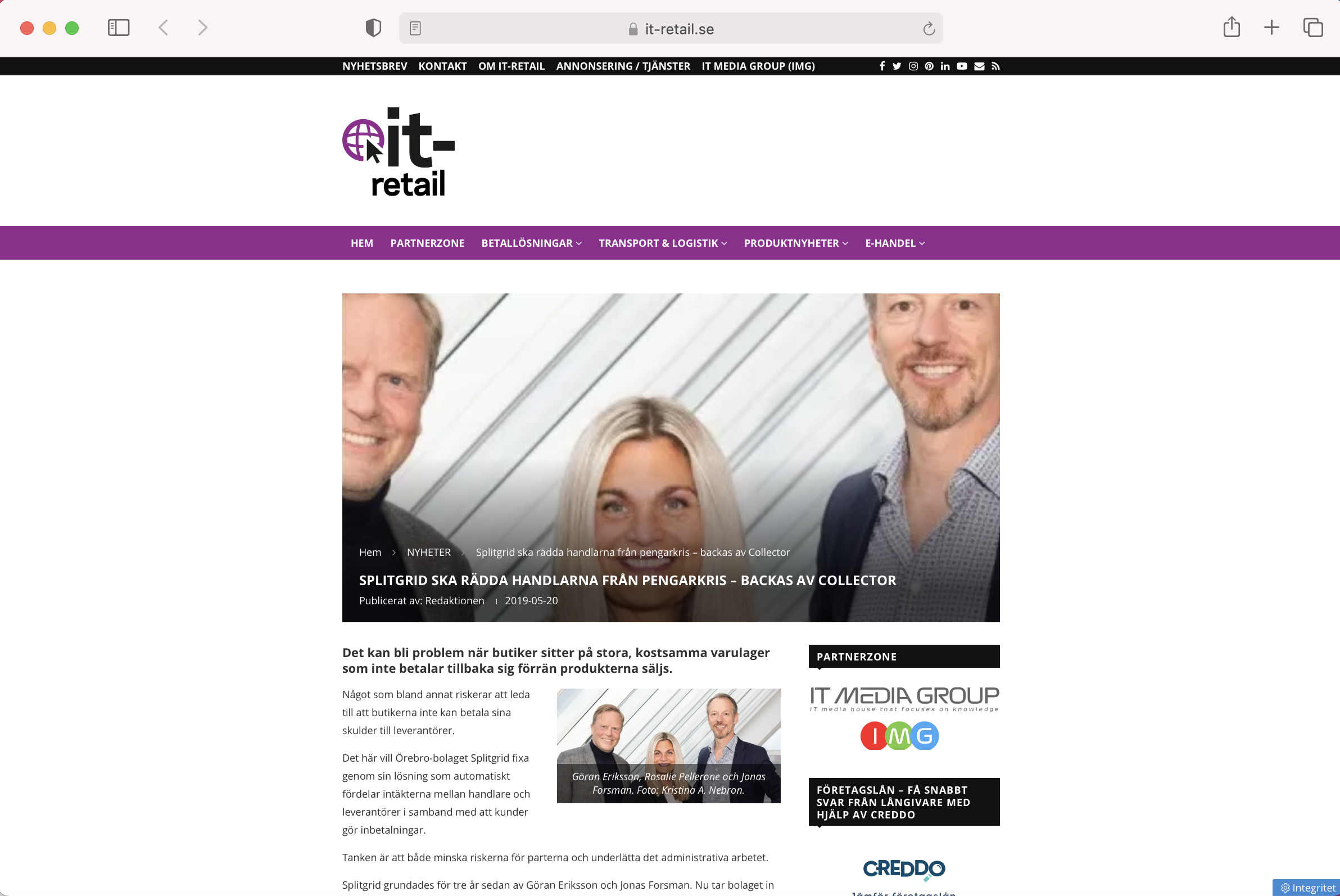 Splitgrid in IT-Retail.